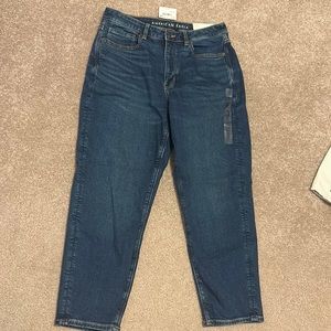american eagle super high rise mom jean